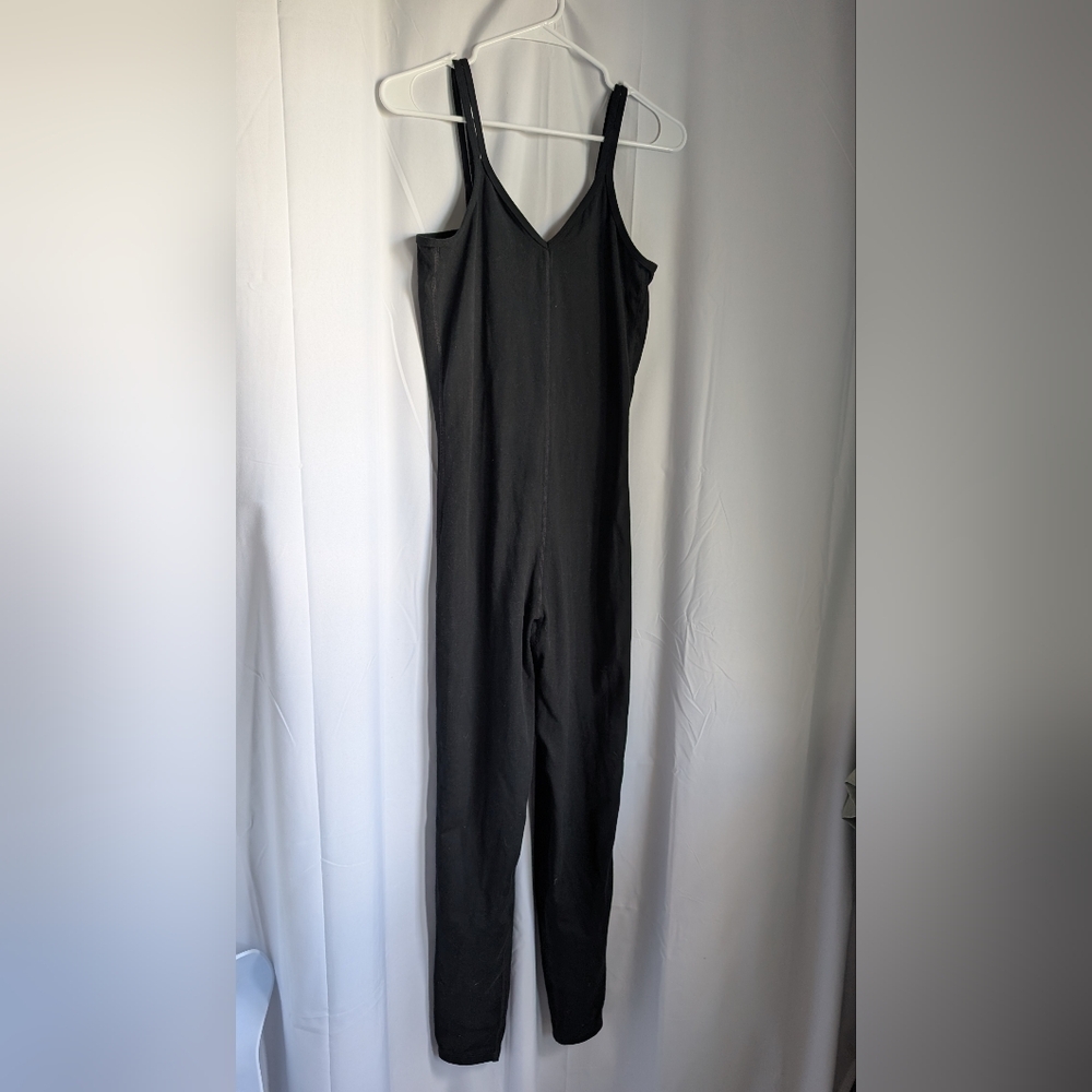 Everyday Yoga Leggings Onesie Jumpsuit Black Criss-Cross Back Design Sleeveless